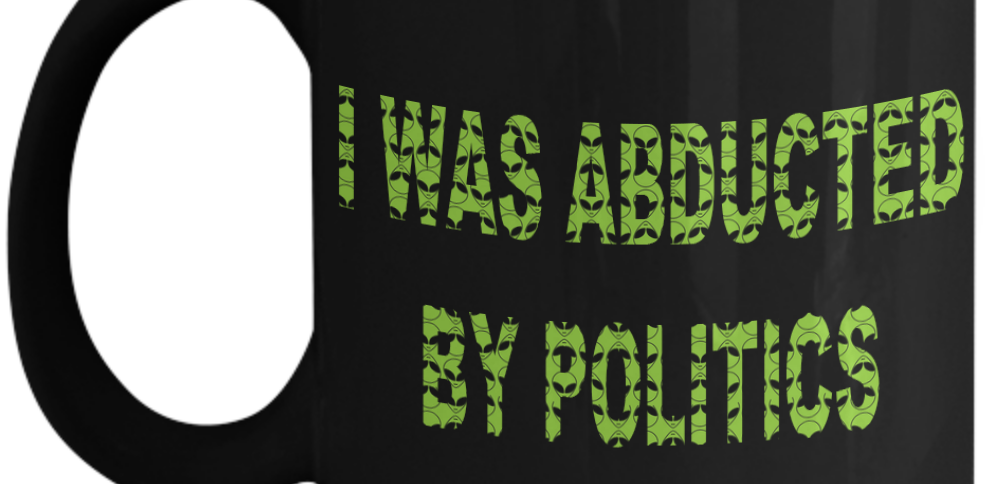 I was abducted by politics mug